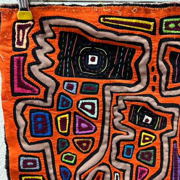 Kuna Indian Mola Textile Panama Latin America Applique Vintage Authentic - Picture 3 of 7